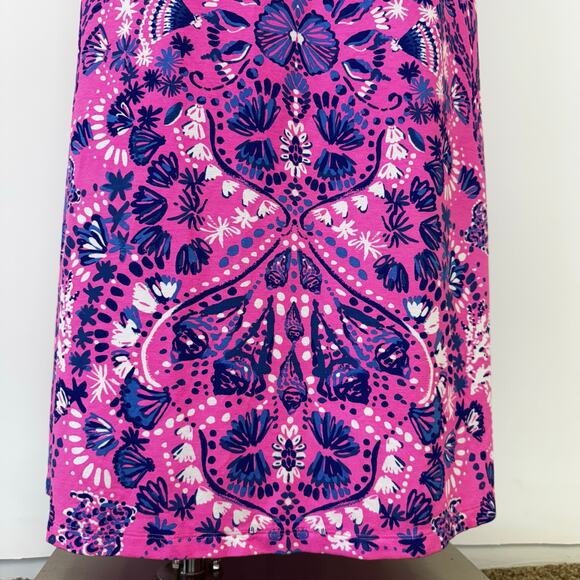 Lilly Pulitzer Solana One Shoulder Maxi Dress Havana Pink Turtle Tidepool L - Picture 10 of 12